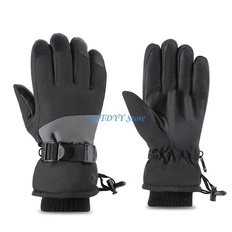 

G6DE Мужчины Женщины лыжные перчатки дышащие сноубордные перчатки с сенсорным экраном перчатки теплые перчатки для велосипедных