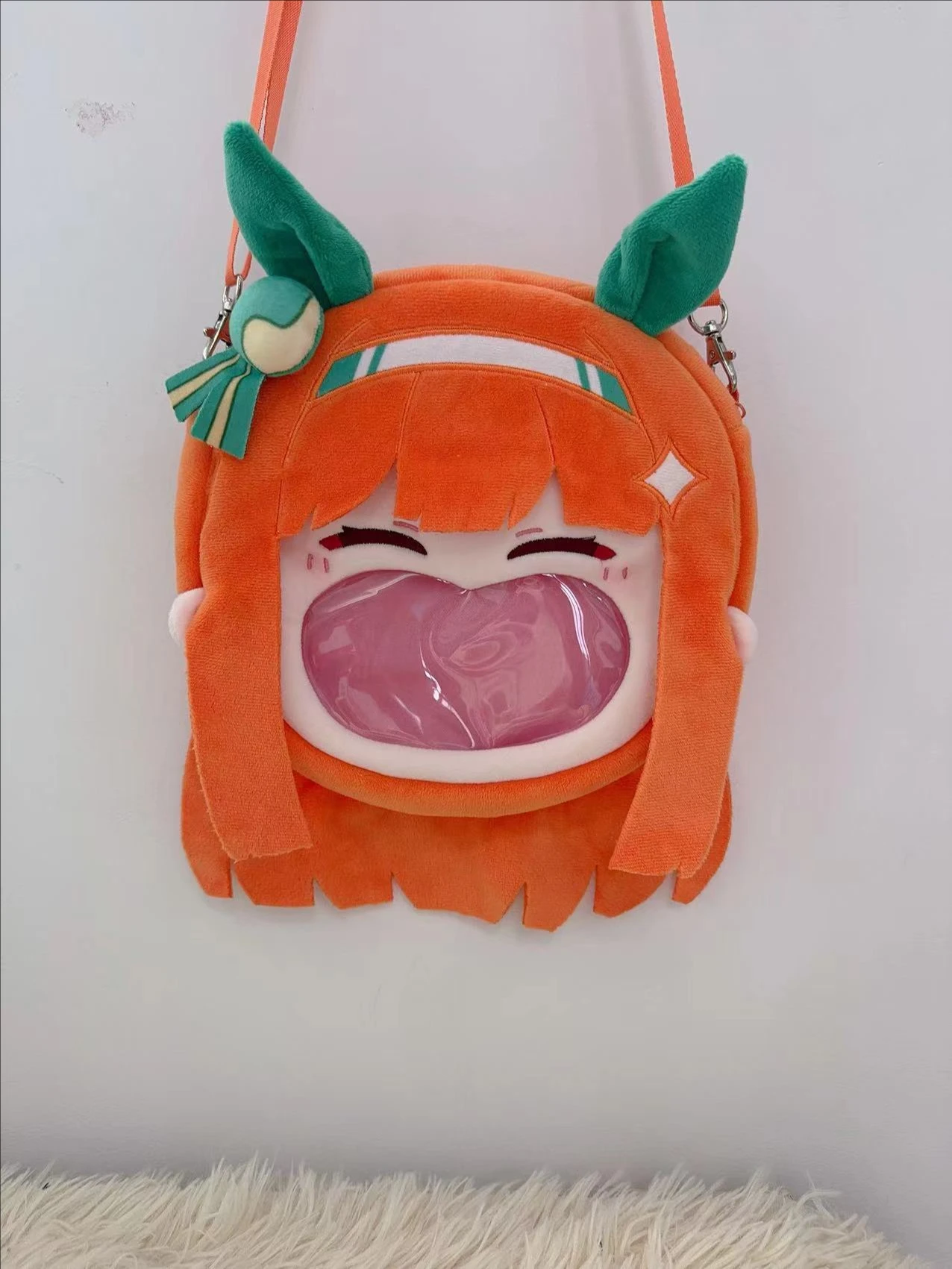 Itabag Uma musume Pretty Derby Silence Suzuka Backpack Plush bag Unisex Shoulder bag Cosplay Student  Backpack Bag Birthday Gift