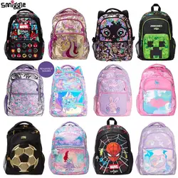 Smiggle Schoolbag Multi-Style Canvas Schoolbag Large-Capacity Shoulder Light Backpack For Primary School Students Boys And Girls