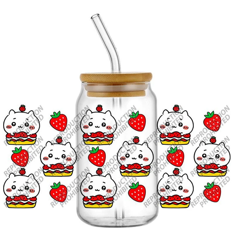 

New Design Chii Kawa Waterproof DIY Decals 3D Transfers Stickers 16oz UV DTF for Glasses cup Wraps