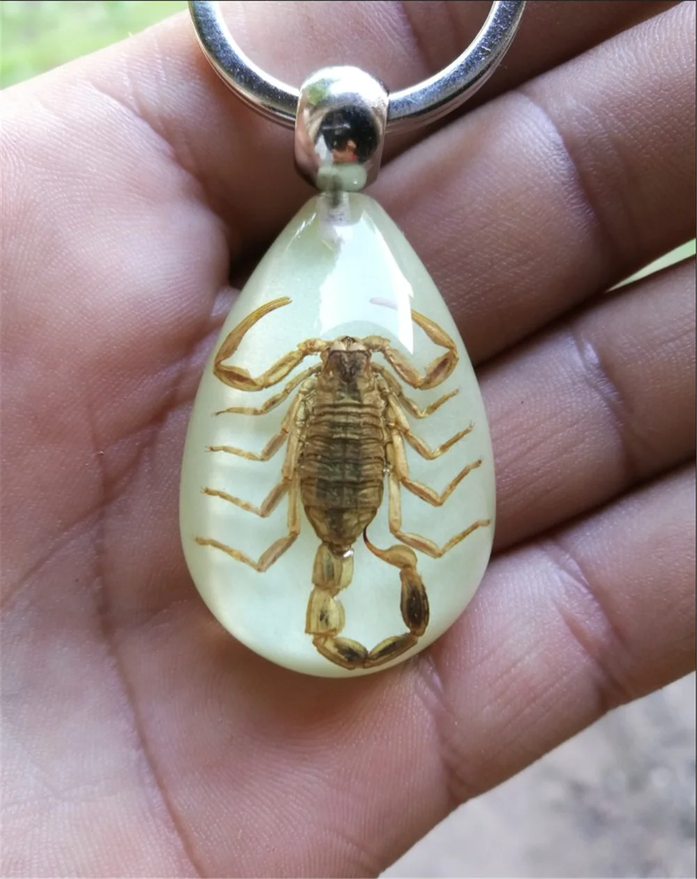 car Accessories Insect Night Light Amber Dice Keychain Crafts for Volkswagen PTouareg Touran Beetle CC Magotan