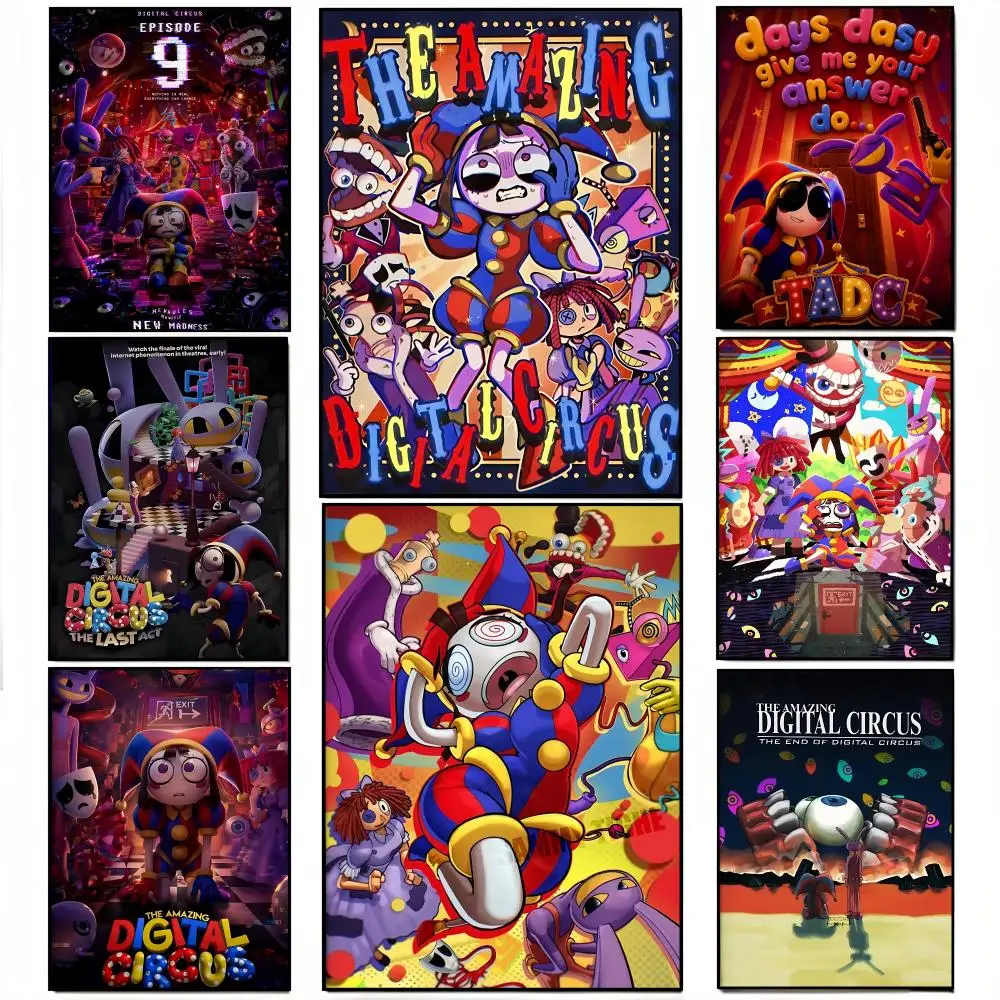 Animation A-Amazing D-Digital Circus Poster Wall decals, perfect for hallways, living rooms, and home decor