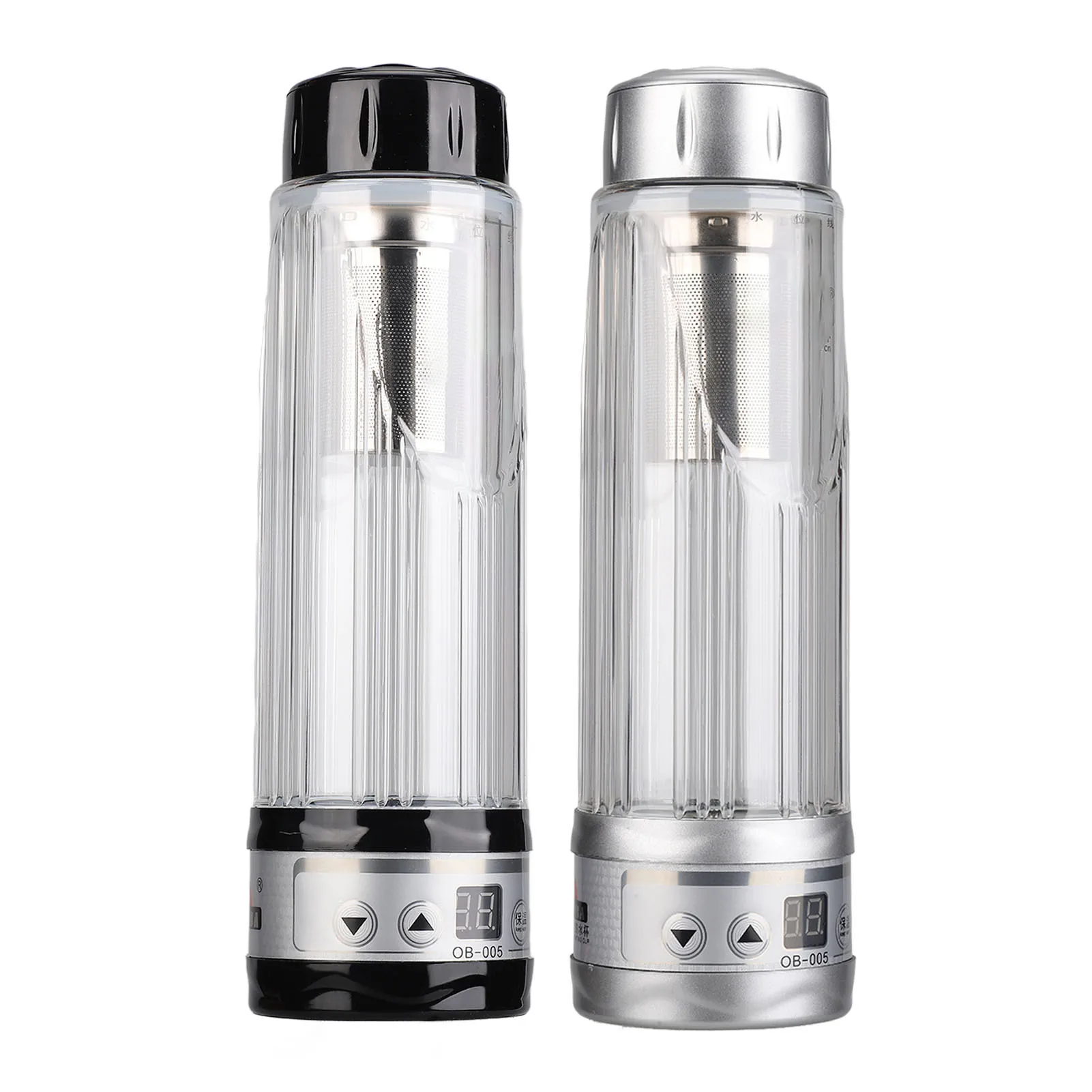 Cangkir Pemanas Mobil Kaca Borosilikat Tinggi 12V 24V 420Ml Mug Listrik Mobil Multifungsi Kapasitas Besar