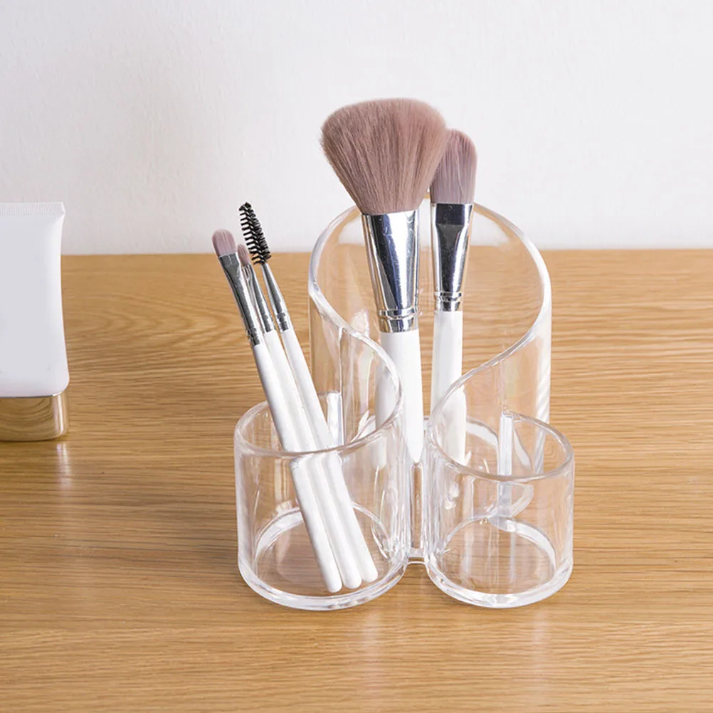 

Durable Brush Storage Box Acrylic Makeup Organizer Stylish Display Container Home Decor Practical Holiday Gift