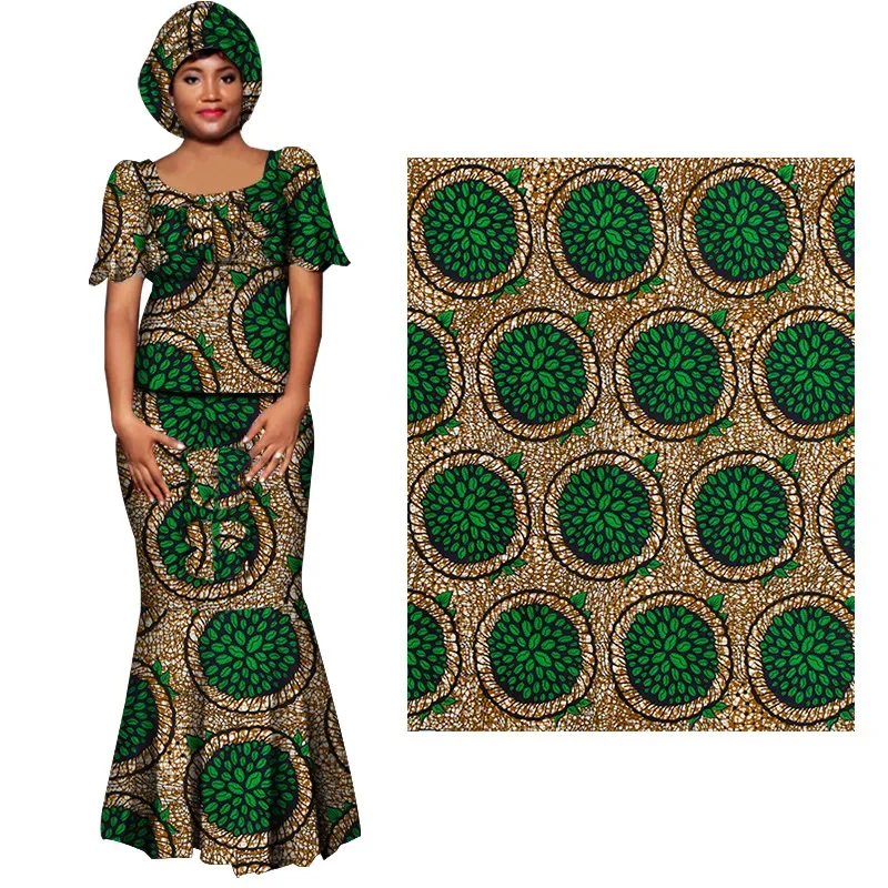 2024 Ankara Wax Print tessuto tessuto cerato africano di alta qualità 100% cotone morbido garantito vero tessuto cerato reale per abiti