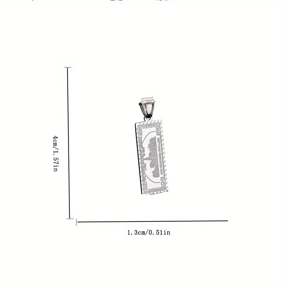 تايكون صغير الأوراق النقدية الرجعية قلادة قلادة بسيطة ، تنوعا الهيب هوب الملحقات ، شخصية حزب الرجال ، الأوروبي والأمريكي