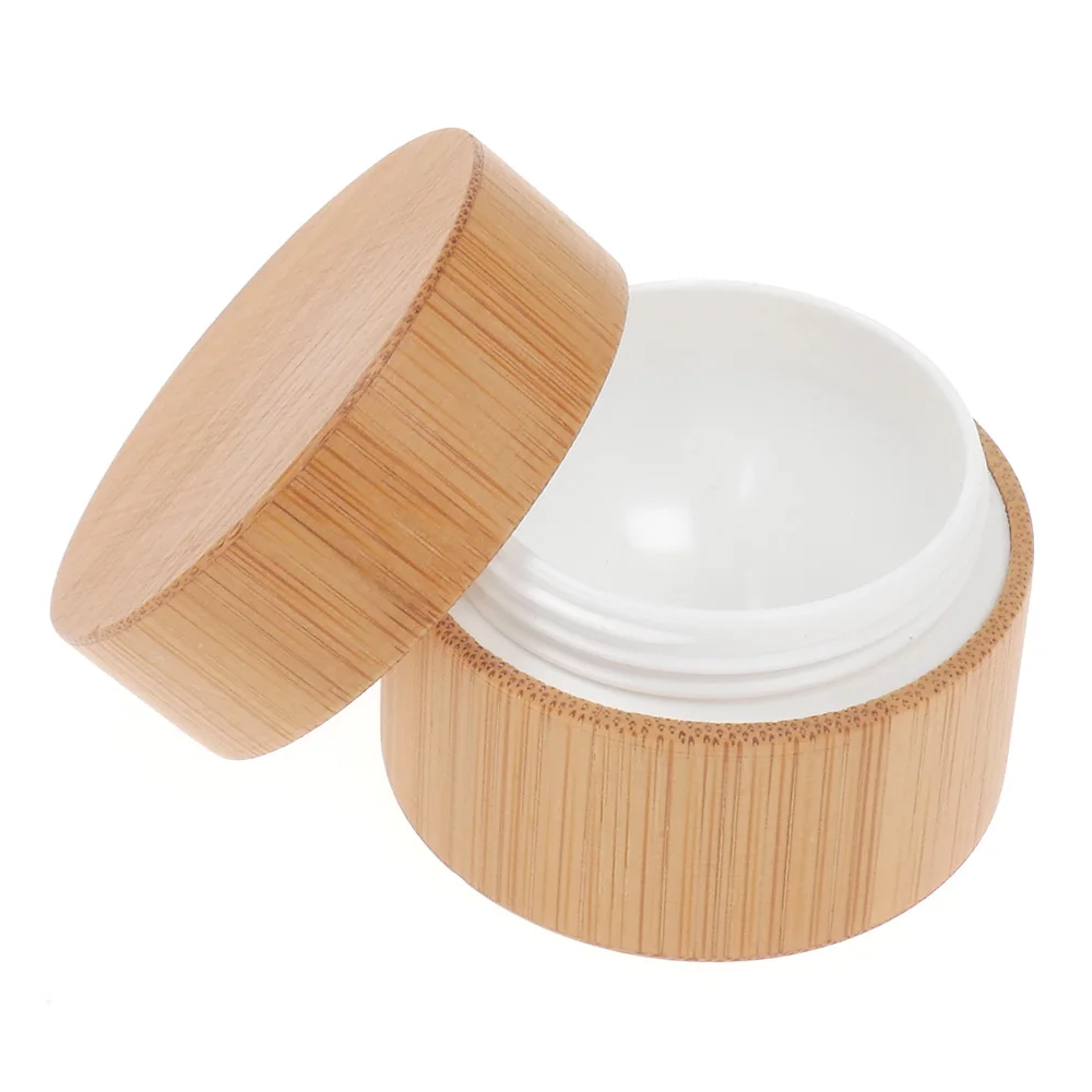 3g/10g/15g/30g Round Bamboo Cosmetics Bottles Cream Jar Nail Art Mask Refillable Empty Cosmetic Makeup Container Storage Box