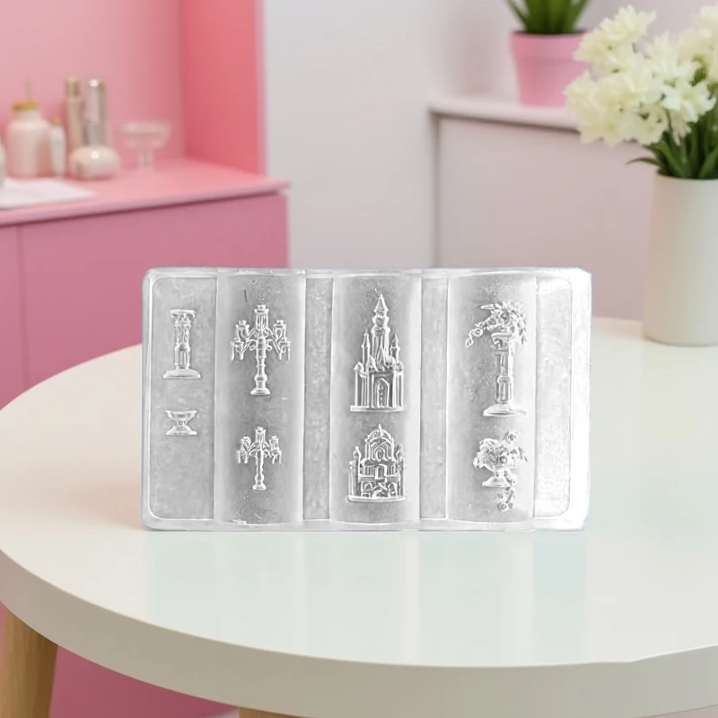 Plaques d'estampage pour décoration d'ongles, outils de manucure, moule à ongles 3D en Silicone, nœud de fleur, papillon, modèles d'ongles, moule Transparent, DIY