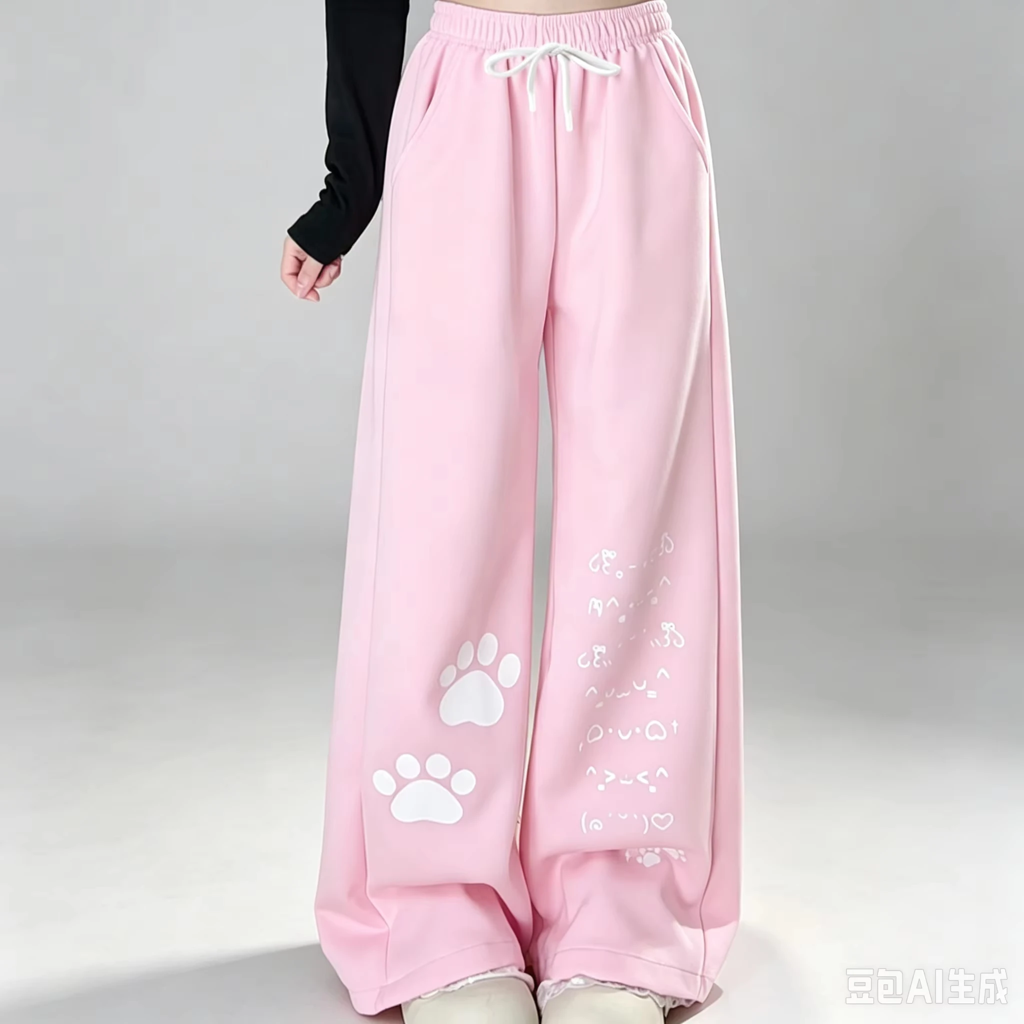 2026 Black Cargo Pants Women's Kids Casual Punk Pants Gothic Pencil Harajuku Cool Trousers Fashion Hip Hop Loose Girl Pants