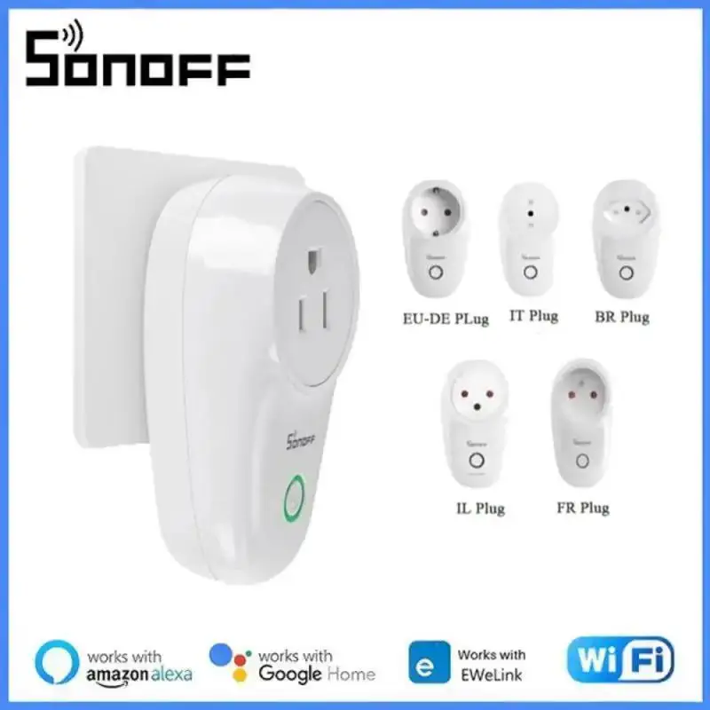 

Умная розетка SONOFF WIFI S26R2, умный модуль с голосовым управлением и дистанционным управлением через Ewelink Alexa Google Home App