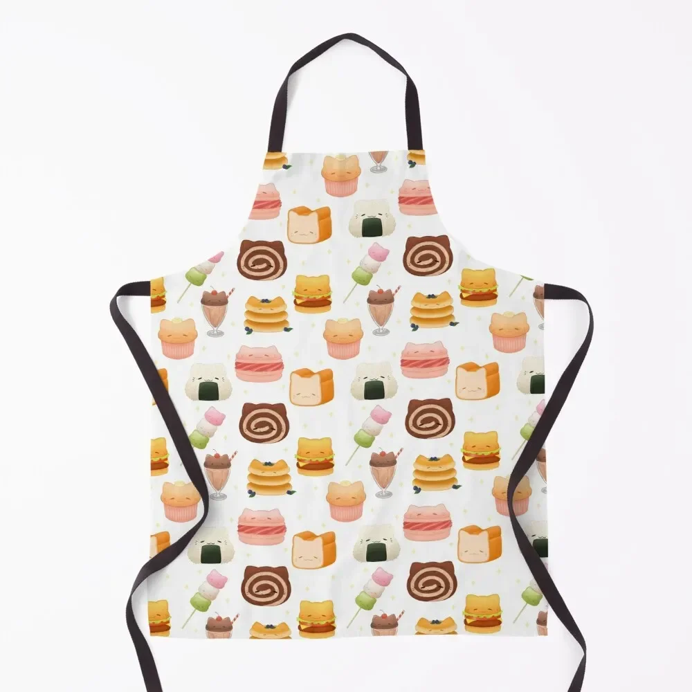 Cat Snacks Pattern Apron Things For Kitchen home women Woman Work Apron