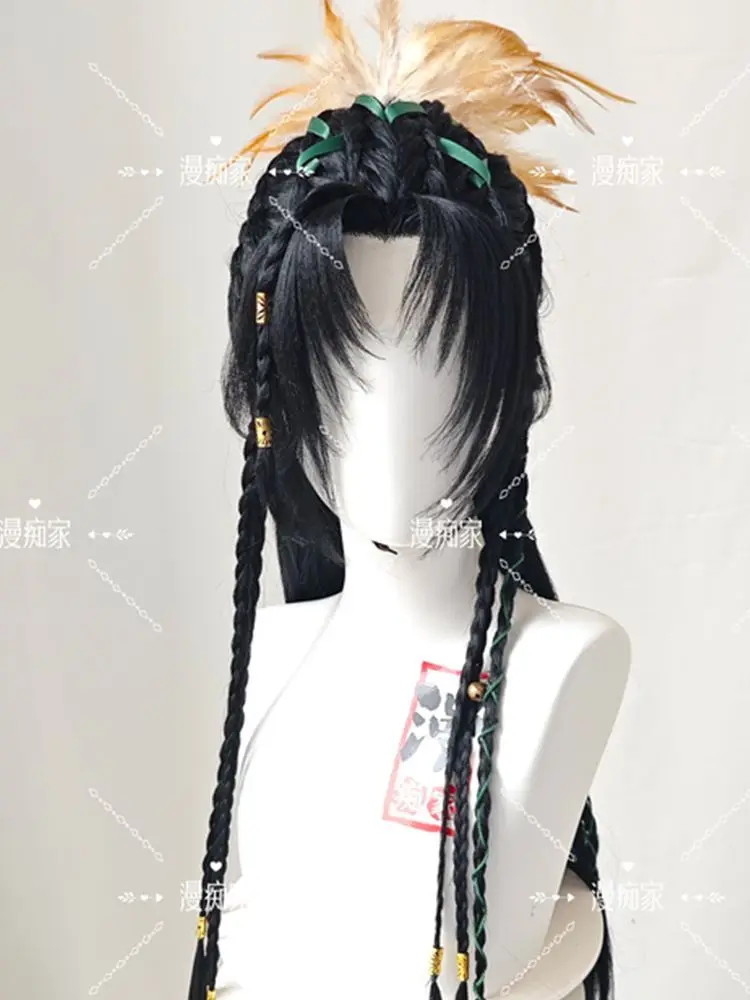 

2026 new Styled Wig Where Winds Meet Wu Xia Nine Mortal Ways Hot Game Cosplay Chinese Ancient Hanfu Black Integrated Hair