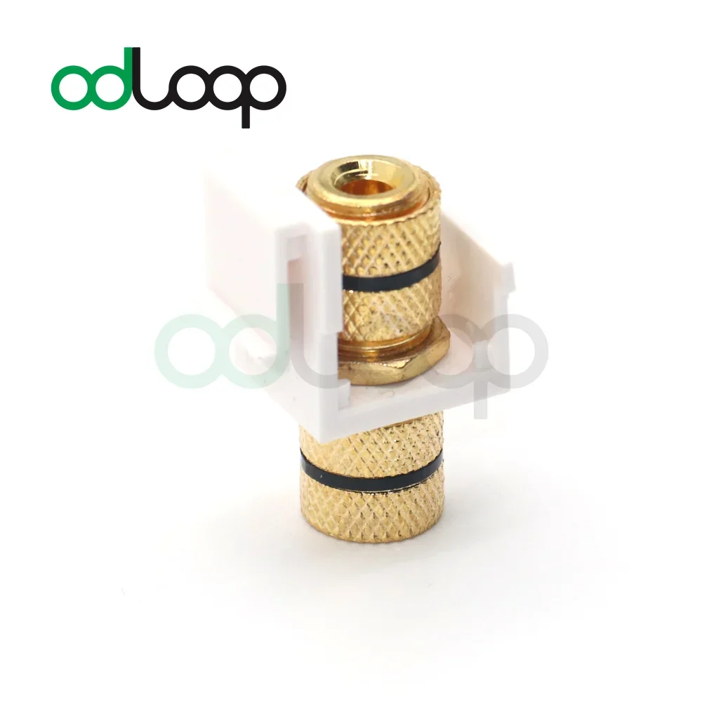 Odloop banana jack encadernação post keystone jack inserção com preto & vermelho anéis parafuso tipo áudio alto-falante keystone 3 pares/6 pacote