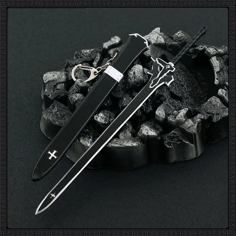 22cm eluciator Kirigaya Kazuto Sword SAO Art Online Anime Merchandise modelli di armi in metallo 1:6 accessori per attrezzature per bambole artigianato