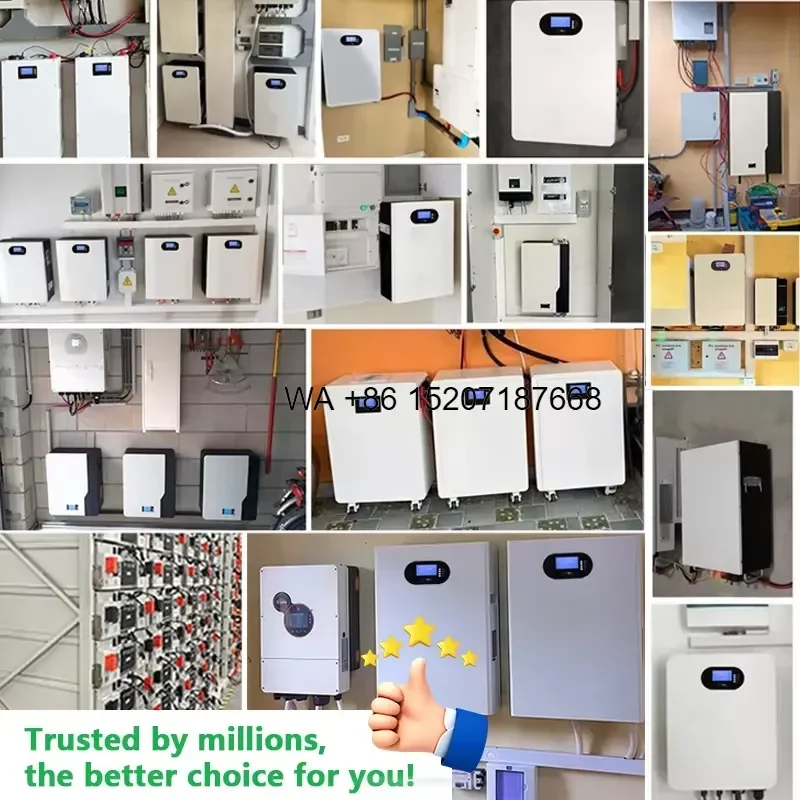 Wmwmnu 10 Years Warranty 10Kw 16Kwh 15kw Inverter for Lifepo4 Battery Pack 51.2V 314Ah 48V Battery Packs Solar Lifepo4