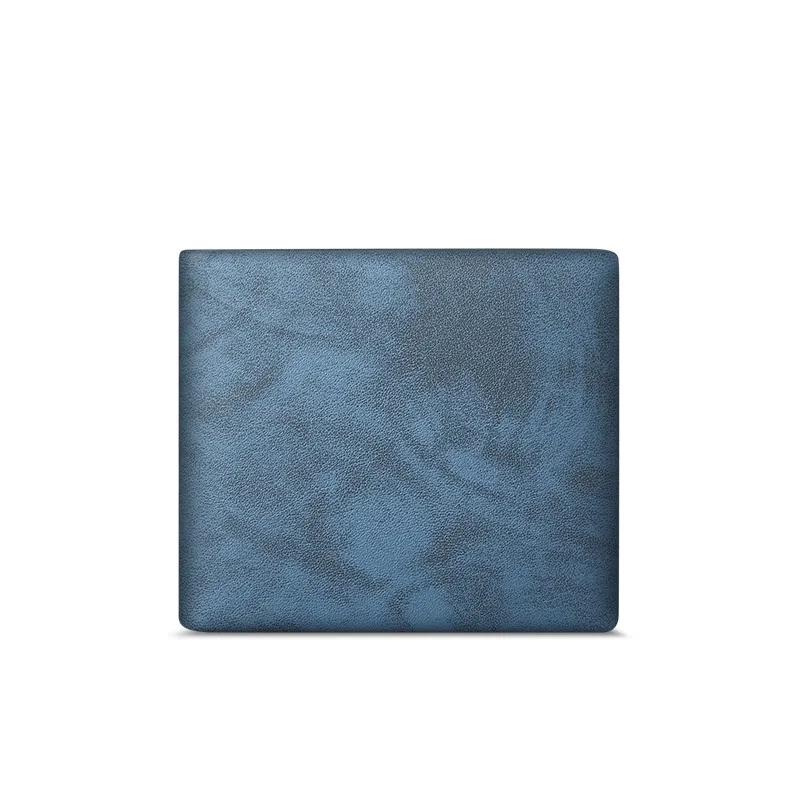 WILLIAMPOLO Genuine Leather Men's Wallet RFID Blocking Card Holder Organizer Wallet Men Business Vintage Zipper Male Purse