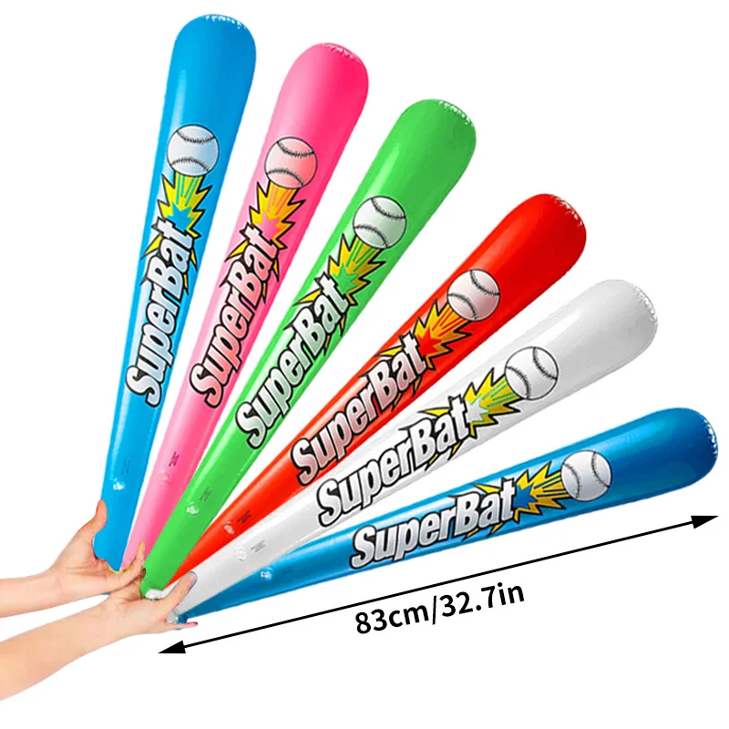 6 teile/satz aufblasbare Baseballs chläger aufblasbare Hammer Stick Ballon Spielzeug Karneval Party Kinder Geburtstags geschenke Pool Wasserspiel Spielzeug