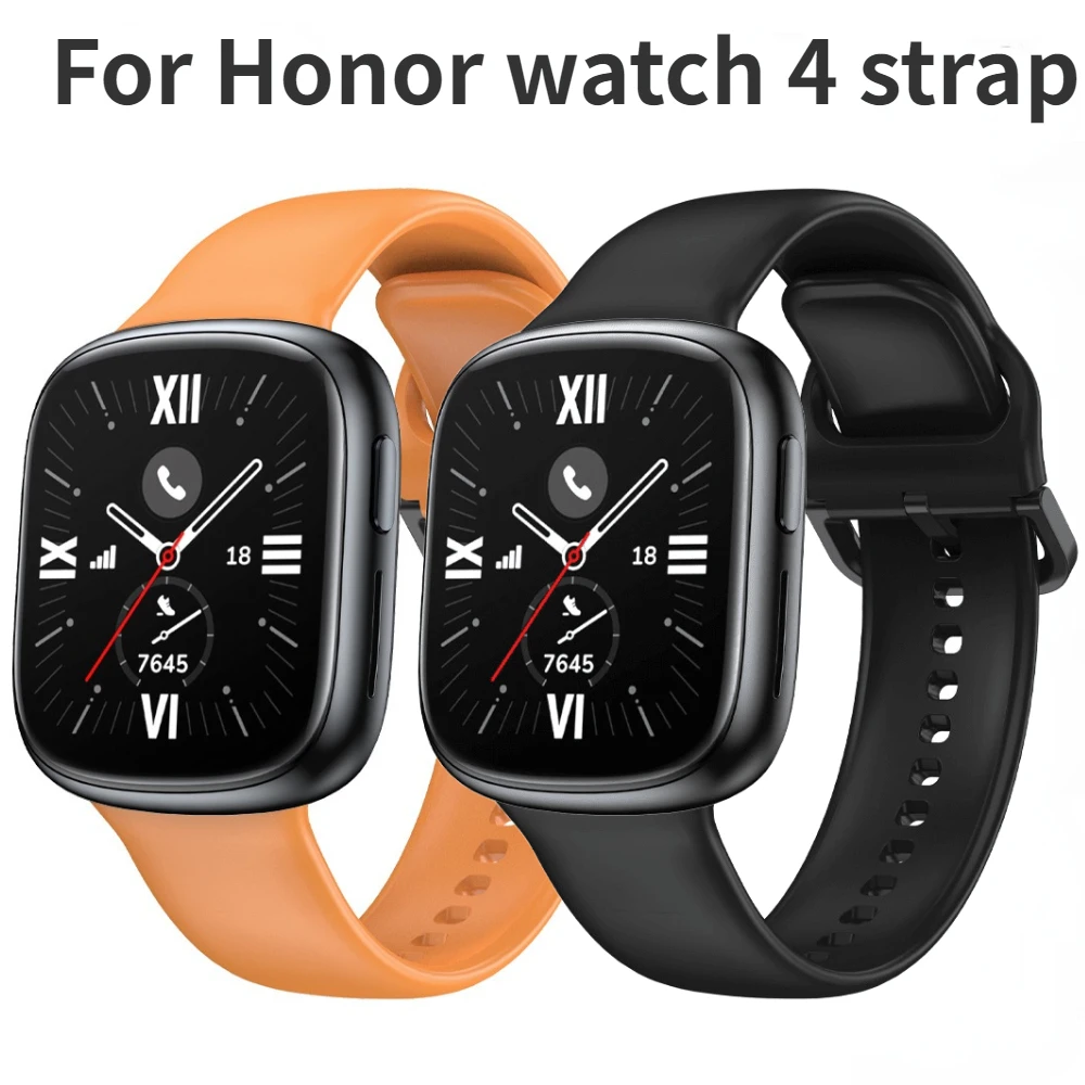 Silicone strap for Honor Watch 4 Sport Smart Watch Replacement Wristband Correa for Huawei Honor Watch 4 Original Bracelet