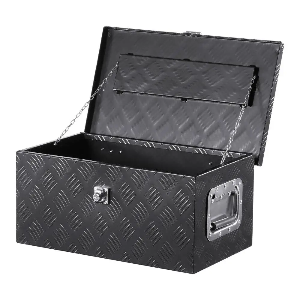 

Heavy Duty Aluminum Truck Bed Tool Box 20x12x9.5 Inch for pickup RV Black Storage Container