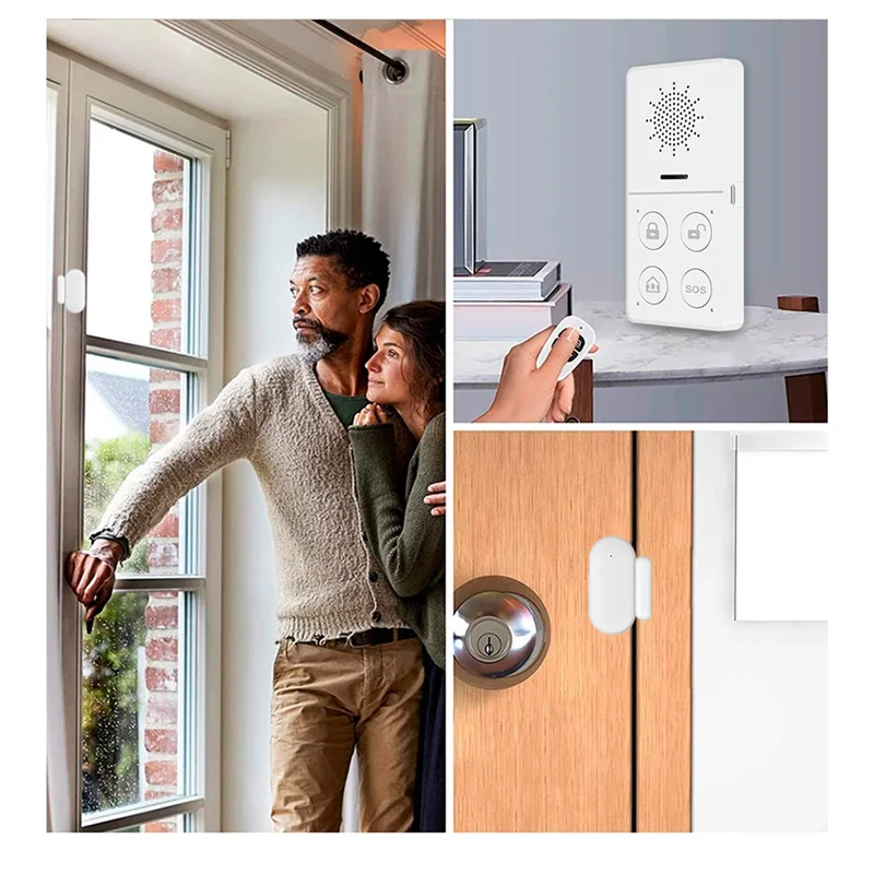 

-A25M Wifi Wireless Alarms Kit With Motion Sensor Window Sensor Door Sensor Smart APP Control Tuya Smart Home Security System