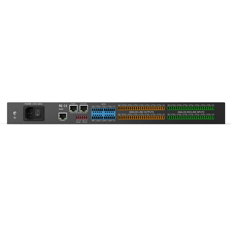 Professional Audio Processor 16-channel dantdigital Mixer Audio matrix with Customized Operation Interfaces