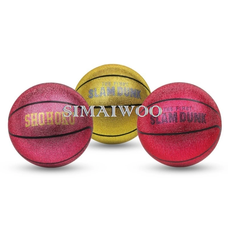 Rhinestone Embroidery Sparkling Basketball Exquisite Ornaments Basketball Game Souvenir Prize Customizable Word Sports Game Gift