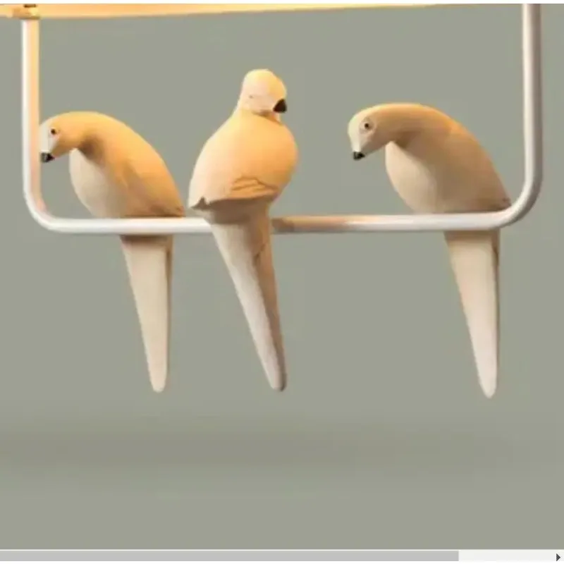 Cloth Art Bird  LED Creative Pendant Lights for  Children Room Restaurant Kitchen Decoration Hanging Lamp Hotle Lamp 110v 220v
