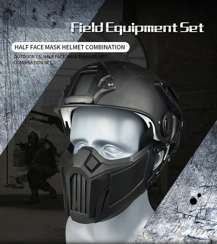 REikirc taktische halb gesicht airsoft maske verstellbar cs cosplay halloween militär masken – Detail 1