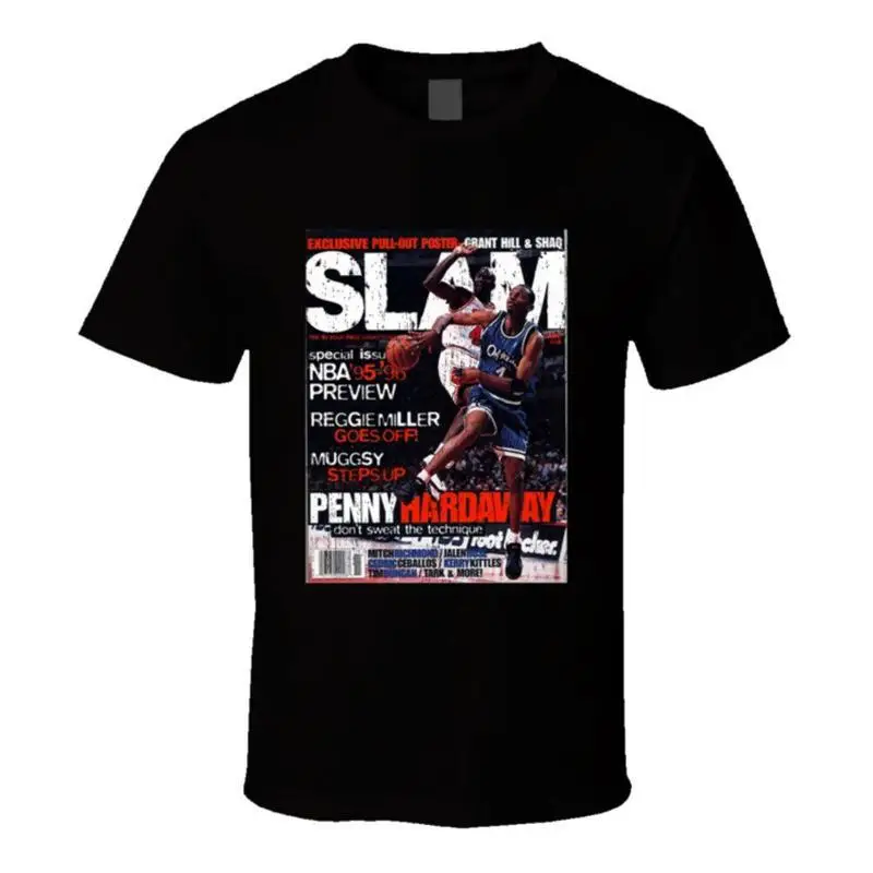 Slam Magazine Issue 8 Penny Hardaway Popular Basketball Magazine Grunge Look T S T shirt