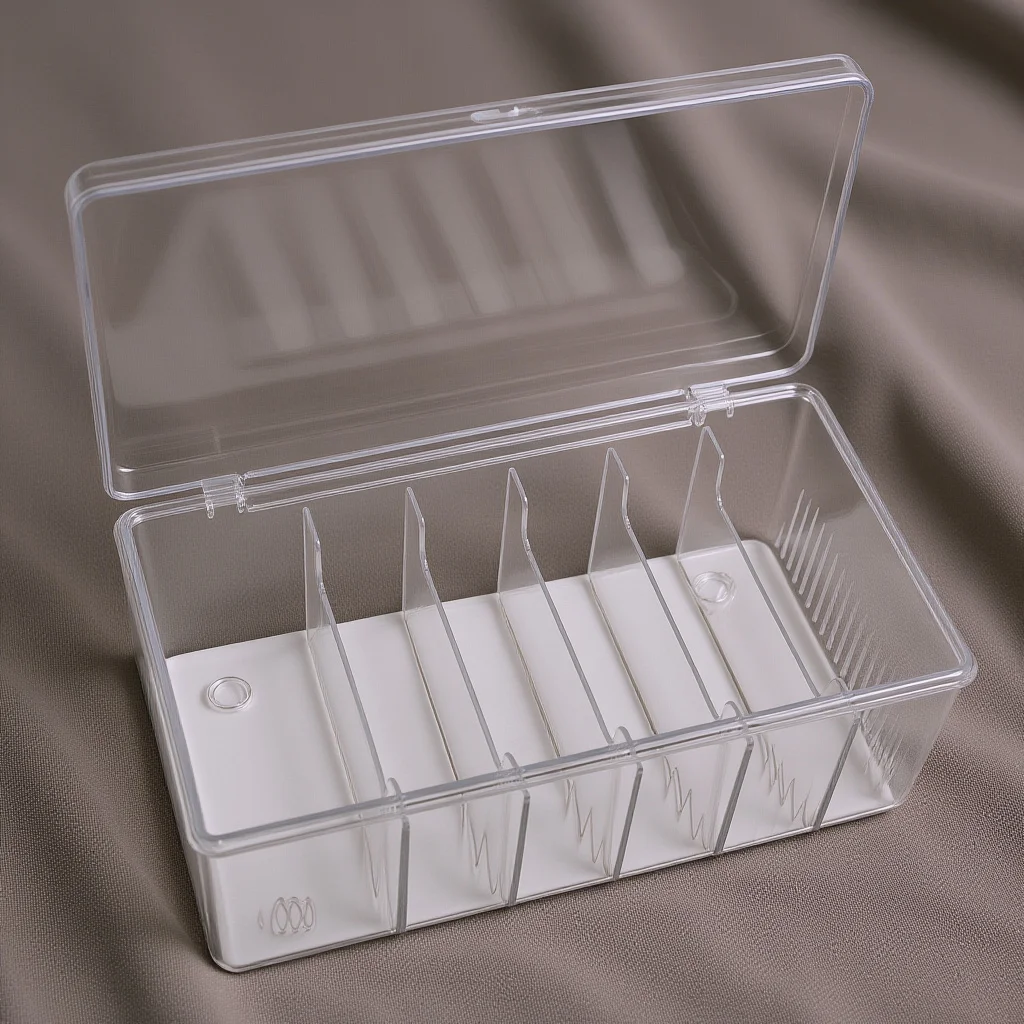 Fashionable False Eyelash Tools Holder Compact Storage Box for Lash Extension Accessories Desktop Organizer Case