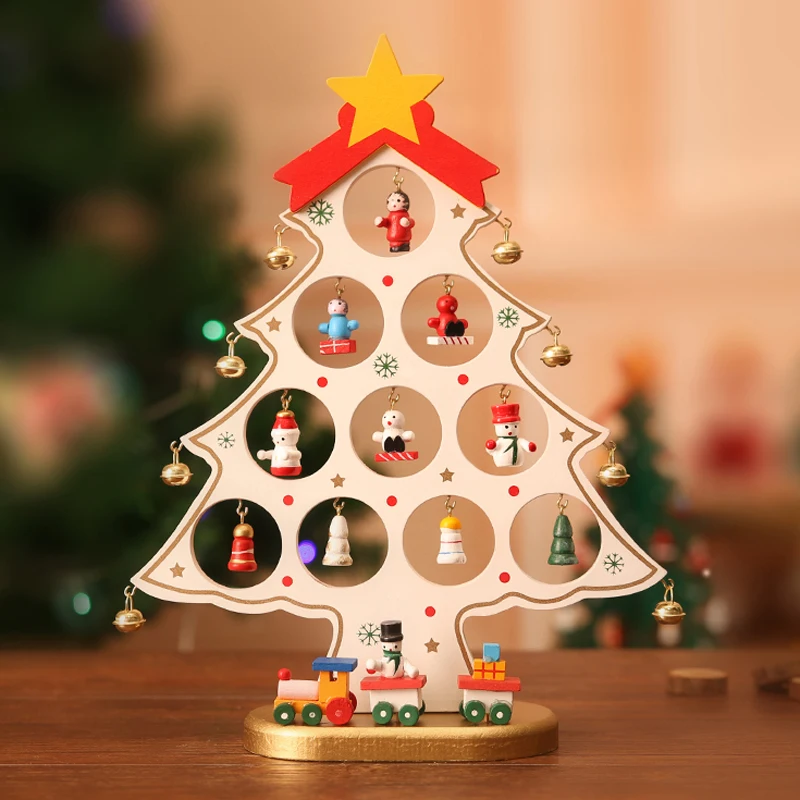 Mini-kerstboom DIY-materiaalset Kleine desktopdecoratie Ambachtelijk speelgoed Nieuw 2024 Kindercadeau Creatief handgemaakt handwerk