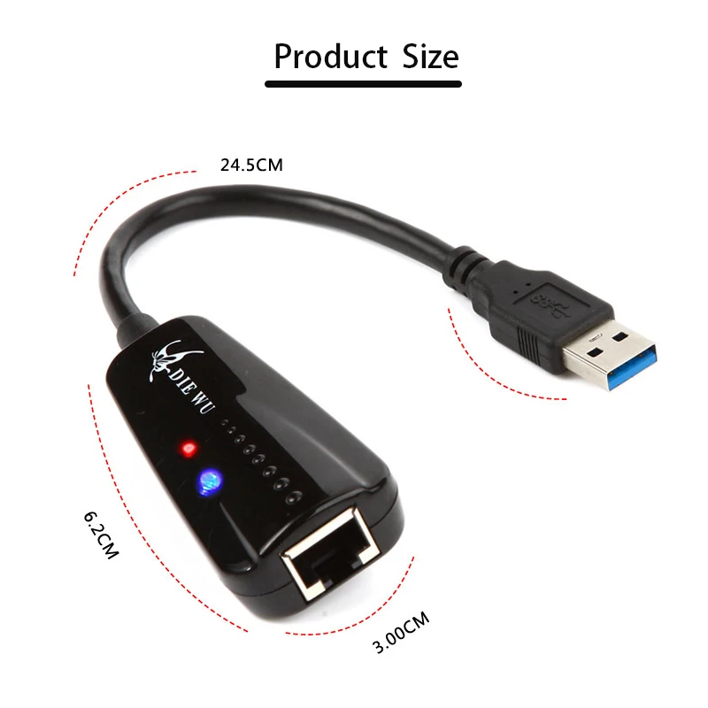 USB 100 гигабитная Ethernet Сетевая карта преобразователь Lan карты Plug and Play 10/1000 Мбит/с высокоскоростной plug and play RJ-45 LAN адаптер