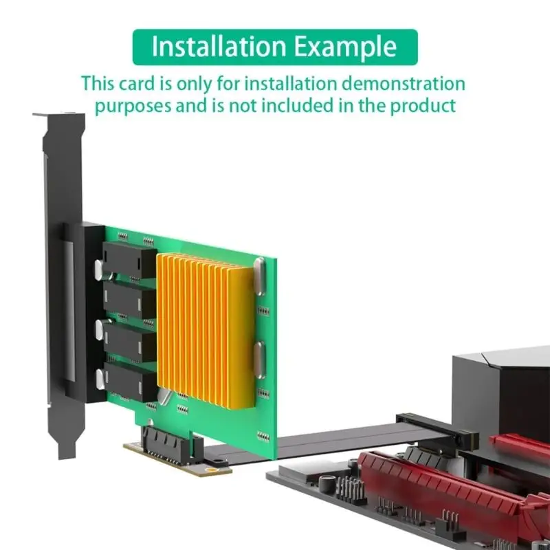 20CB PCIE4.0 1x 90 درجة كابل الموسع 10 سم متانة PCIE4.0 لإعداد الكمبيوتر الفعال