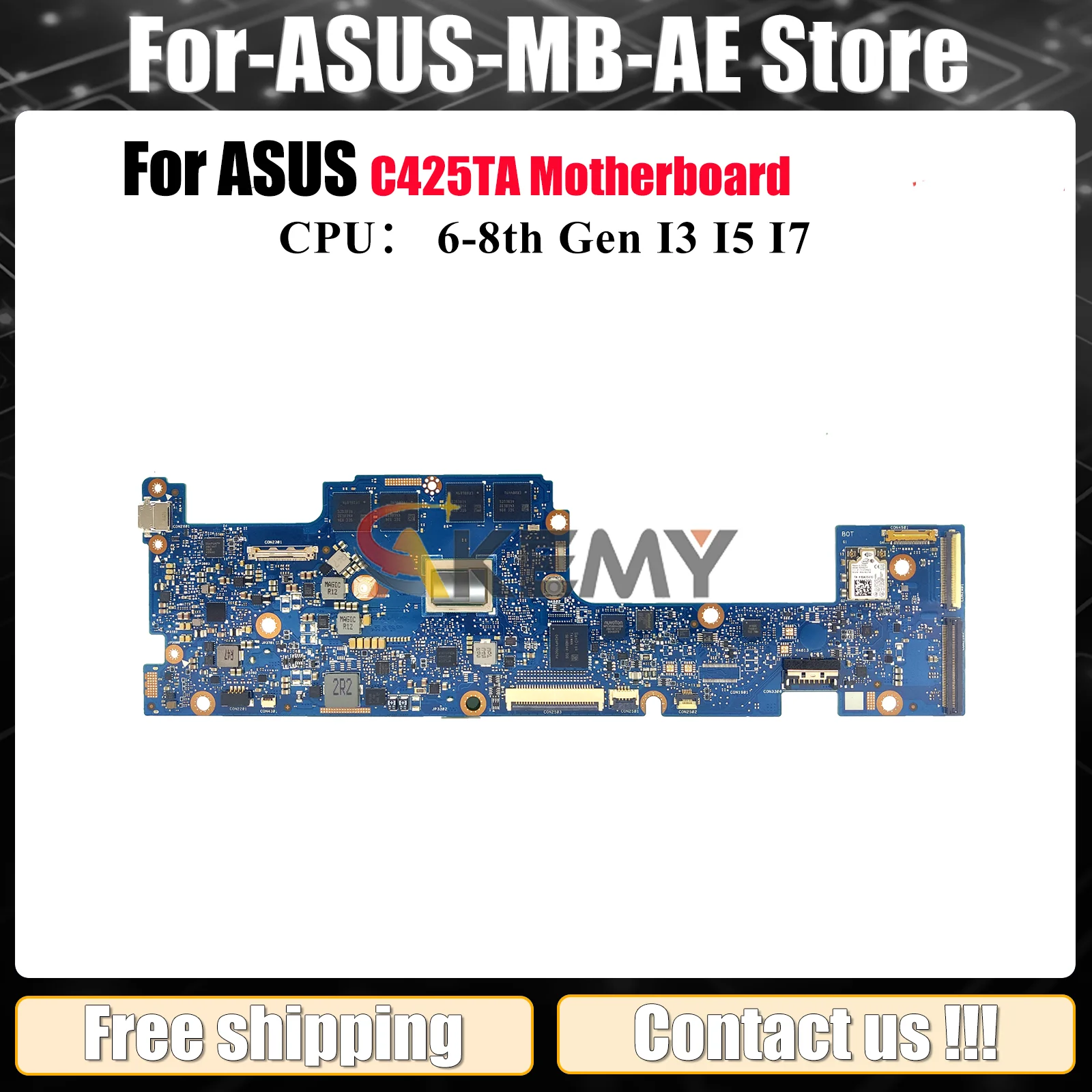 

C425TA Материнская плата для ноутбука ASUS Chromebook C425TA C425T Материнская плата для ноутбука с процессором I3 I5 I7 100% тестирование ОК быстрая доставка stk