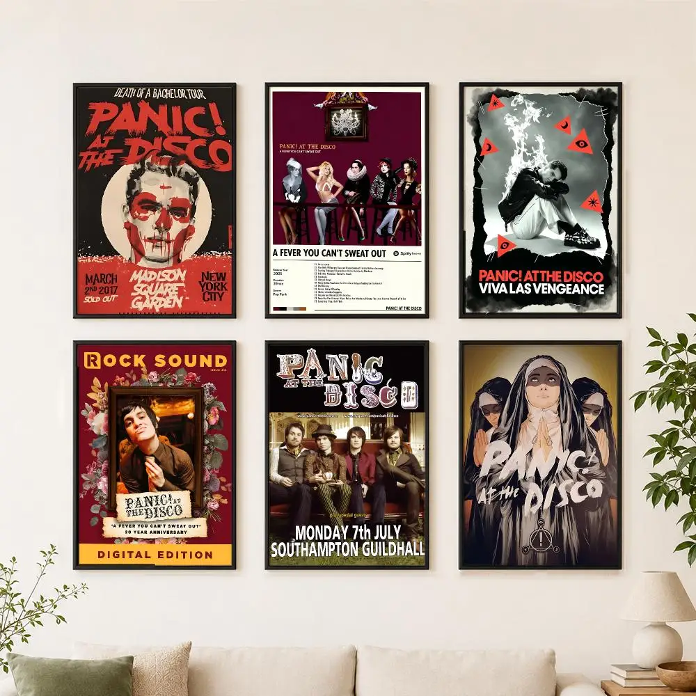 band Panic at the Disco Poster Poster Large Unframed Wall Art Modern Minimalist Decor Print for Living Room Home