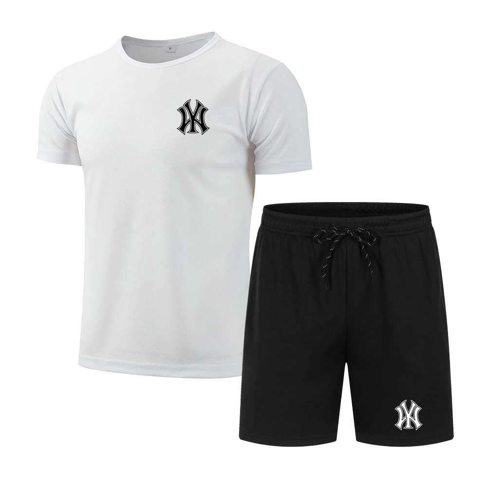 2024 Zomer Mode Heren Trainingspak T-Shirt Short Set Vrije Tijd Korte Mouwen Set Jogging Gym Pak Merk Kleding