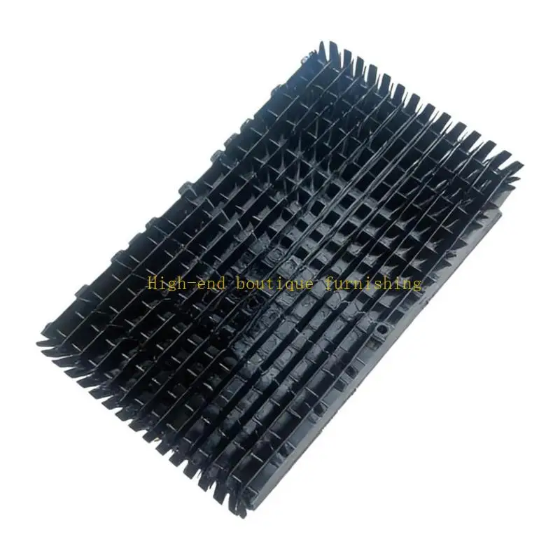 L9NB Replacement Cleaning Brush and Guide for Pool Robot Maintenance, Three-Piece Set with Black Rubber Brush and White Wheel