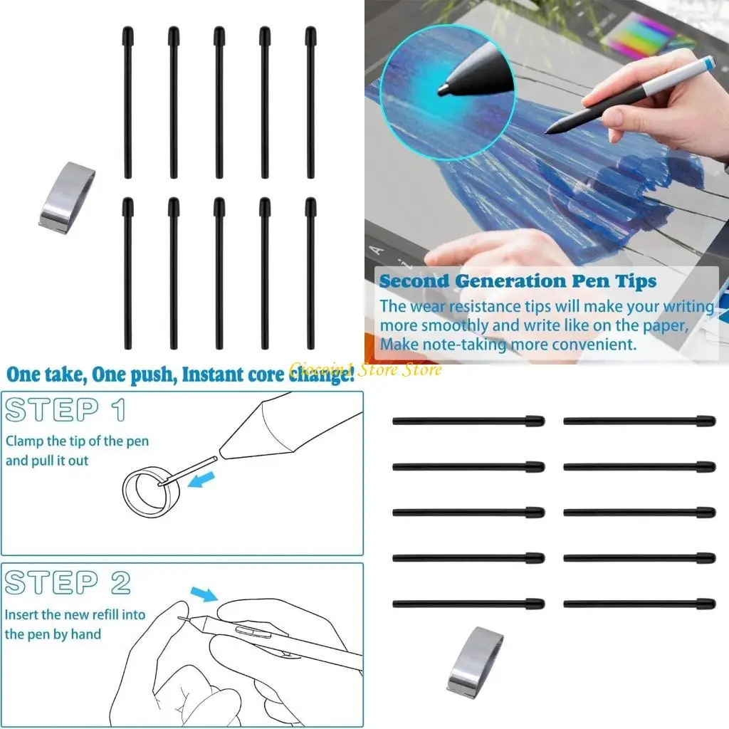 

A3PC 10PCS Стилусы Стилусы Советы NIBS для DTH3221, DTK2421, DTK1661 DTH1620