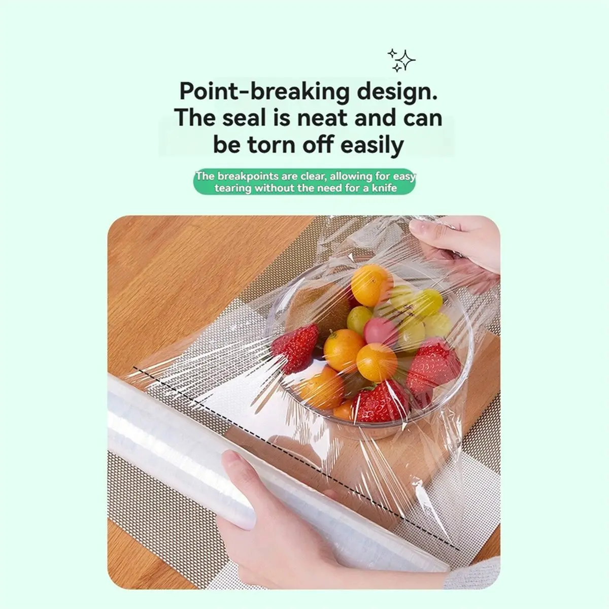 Multi-Purpose High-Strength Food Wrap Tear-Resistant and Waterproof Tray Wrapping Paper 30mm X 100m