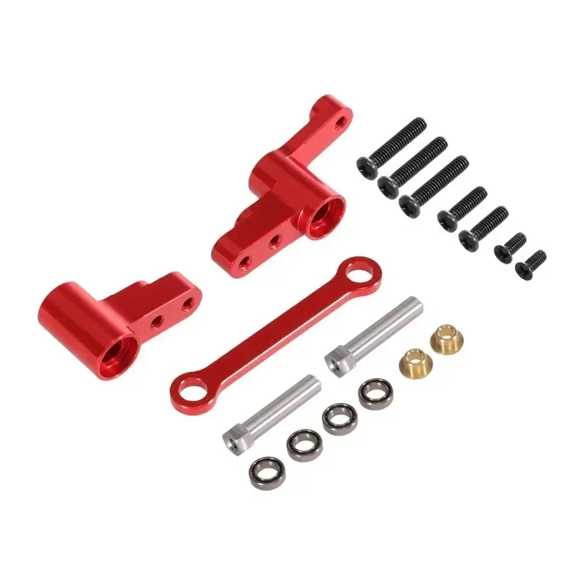 MJX Hyper Go 14301 14303 Metal Steering Group Assembly With Bearings Steering Linkage For 1/14 RC Car Upgrade Parts