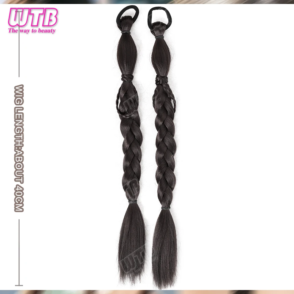 

WTB 2 Pcs Braided Ponytail Synthetic Wig for Women Smooth and Hand-woven Braided Ponytail Suitable for Beginners and Daily Wear