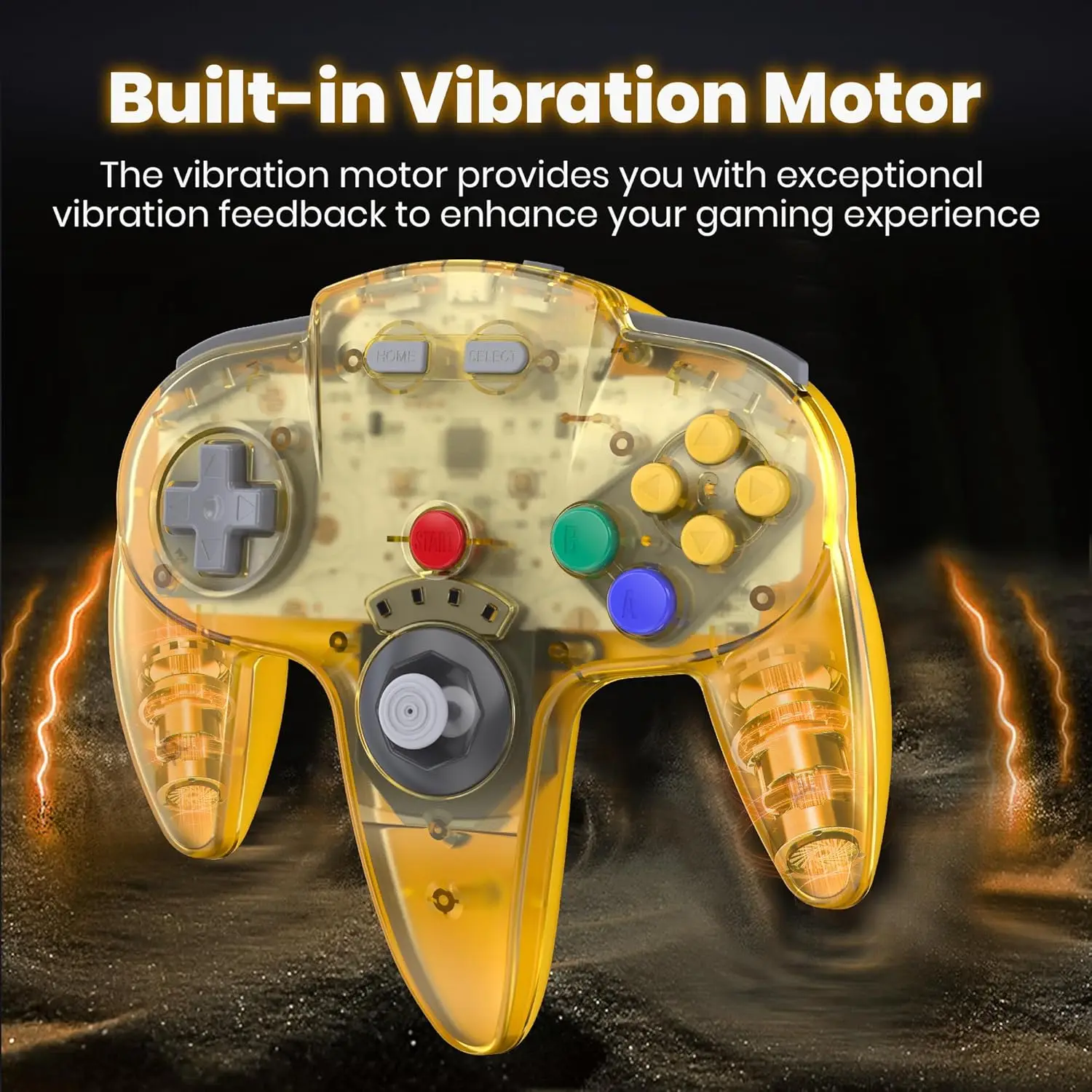 2.4 GHz Wireless Controller for N64 Switch Online ,USB & for N64 Receiver Plug and Play,for Windows PC iOS Mac Raspberry Pi