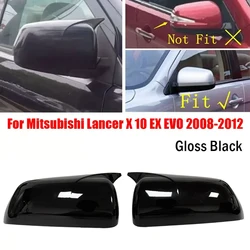 For Mitsubishi Lancer X 10 EX EVO 2008-2012 Car Sticker Rearview Side Mirror Cover Wing Cap Exterior Door Rear View Case Trim