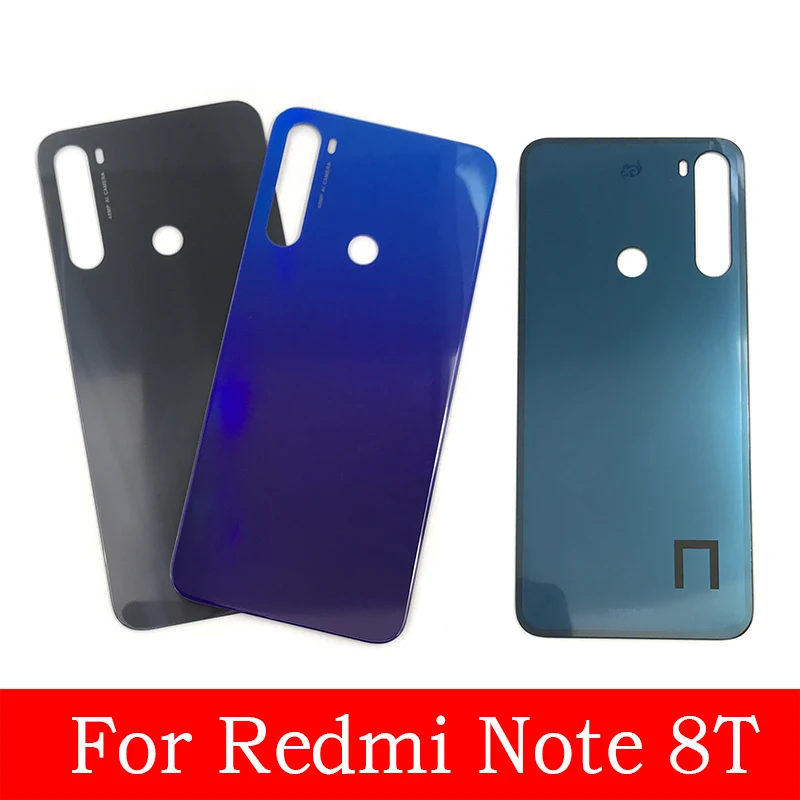 5Pcs/Lot，New Battery Cover With Adhesive For Xiaomi Redmi Note 8T Replacement Back Glass Rear Housing Case Panel High Quality