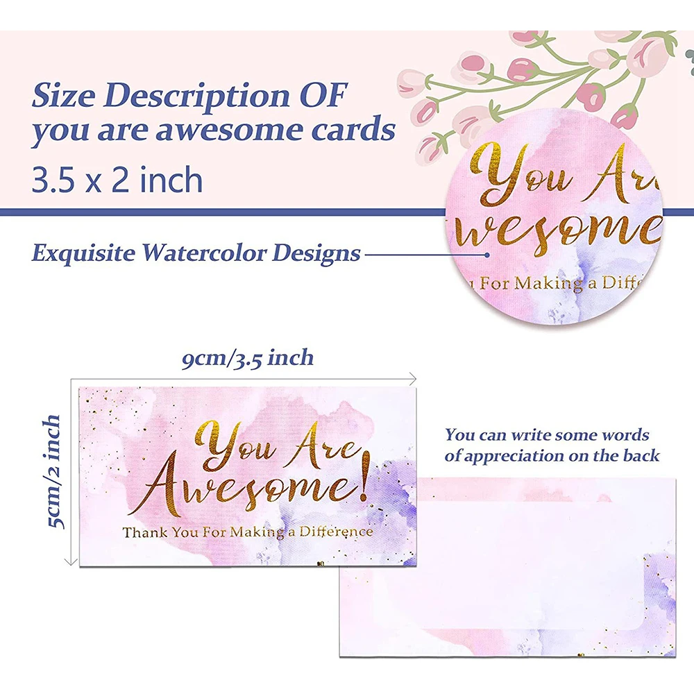 10pcs Pink Pattern Thank You For Your Order Card Support Small Business Decoration Label Card Greeting Tags Supplies