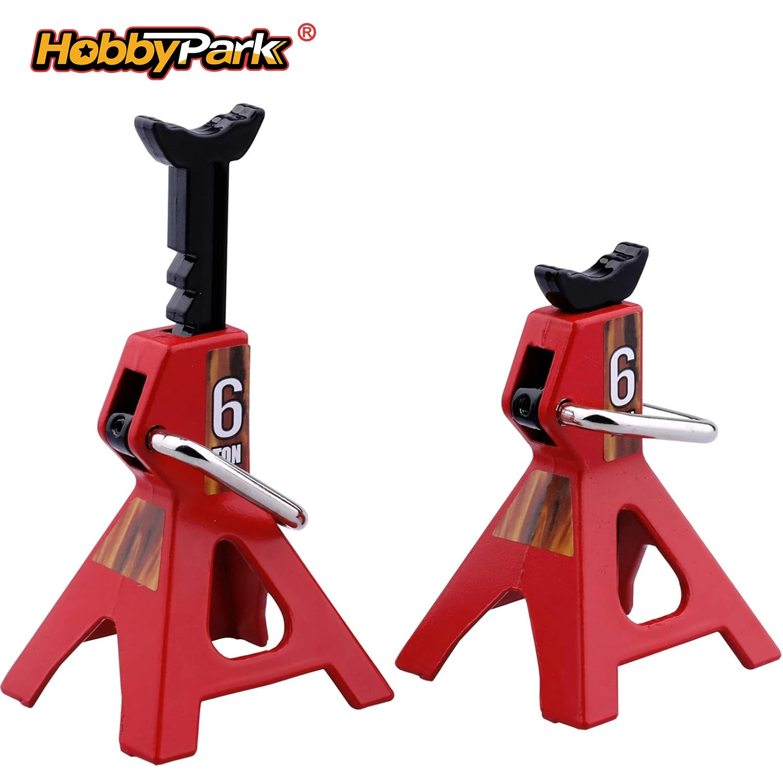 HobbyPark Paquete de 2 Soportes Metálicos de 6 Toneladas para Reparación de Vehículos RC 1/10, para TRX-4 TRX4 SCX10 Wraith CC01 RC4WD D90