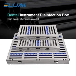 ELIJAH Dental Sterilization Rack Surgical Autoclavable Sterilization Box Stainless Dental Cassette File Burs Disinfection Tray
