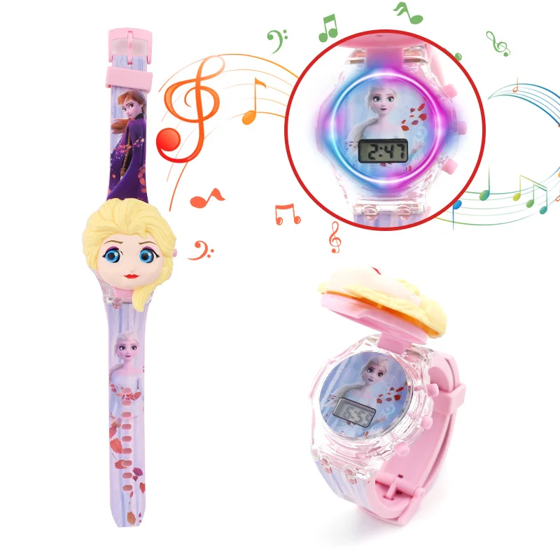 Luminous Cartoon Children\'s Watches Boys Colorful Flash Light with Music Super Hero Kids Watch Party Gift Wristwatch Clock