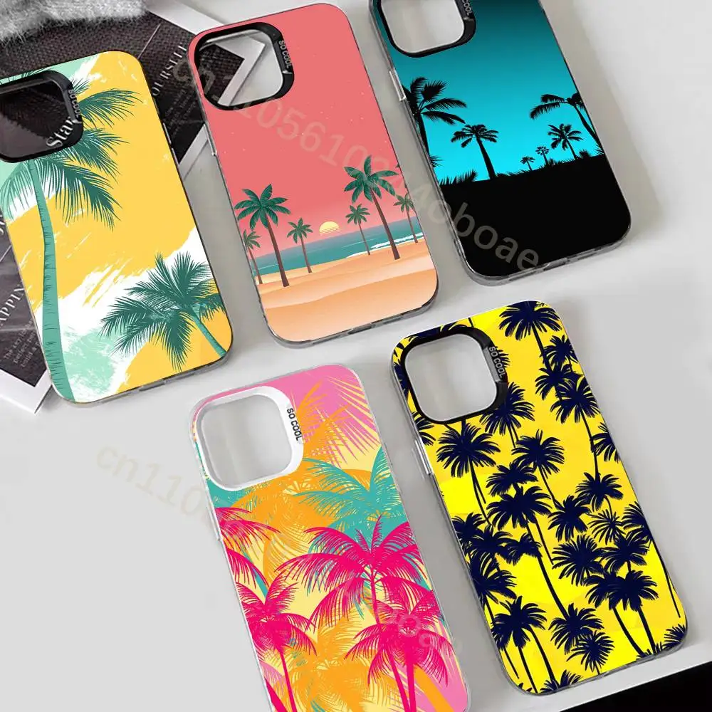 

Coconut Palm Tree Phone Case For iPhone 17,16,15,14,13,12,11,Pro,Max,Plus Shockproof Cover