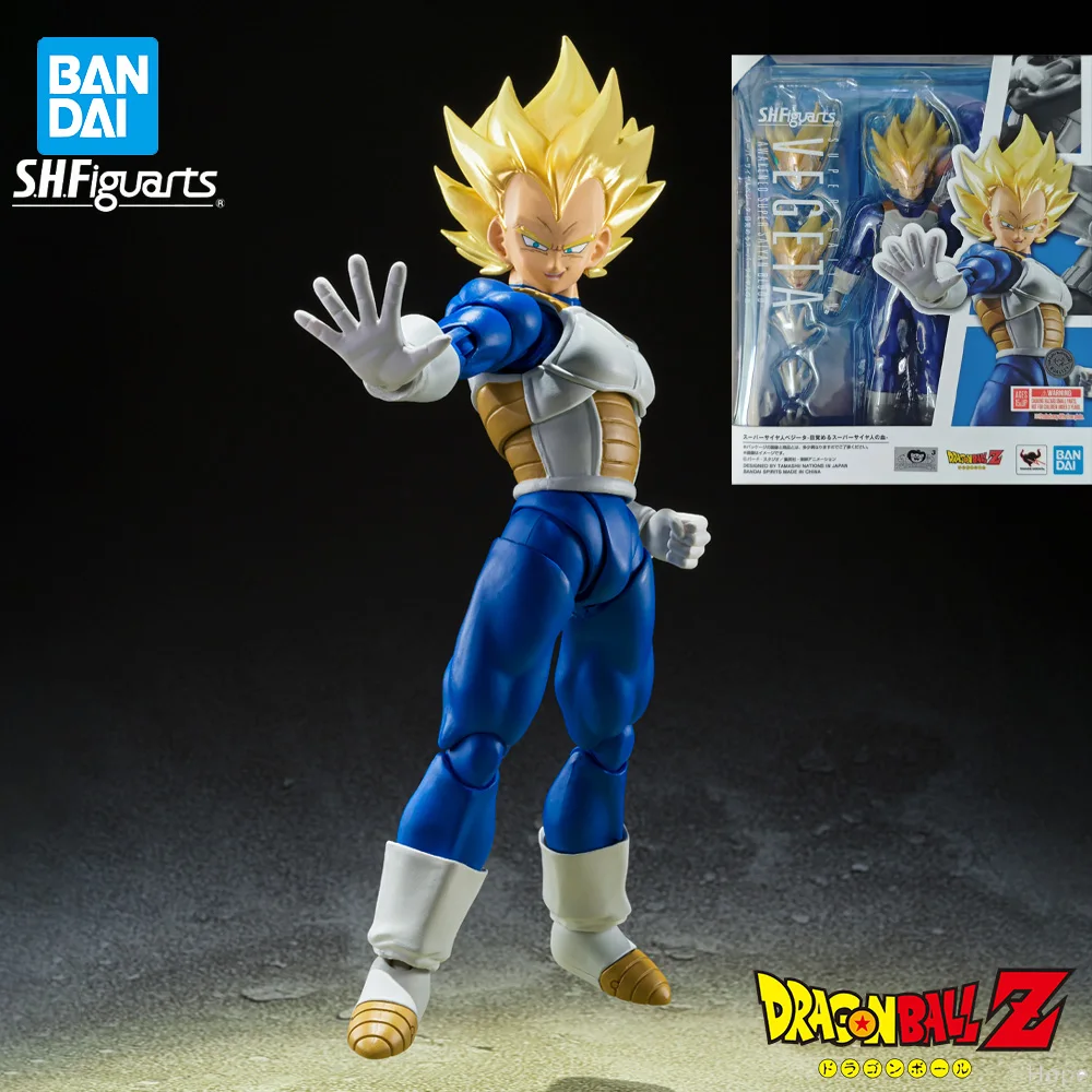 

In Stock Genuine BANDAI SHFiguarts Dragon Ball Z Awakened Super Saiyan Blood Super Saiyan Vegeta Figure Anime Action Model Toy